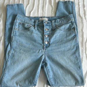 Madewell button fly high rise jeans